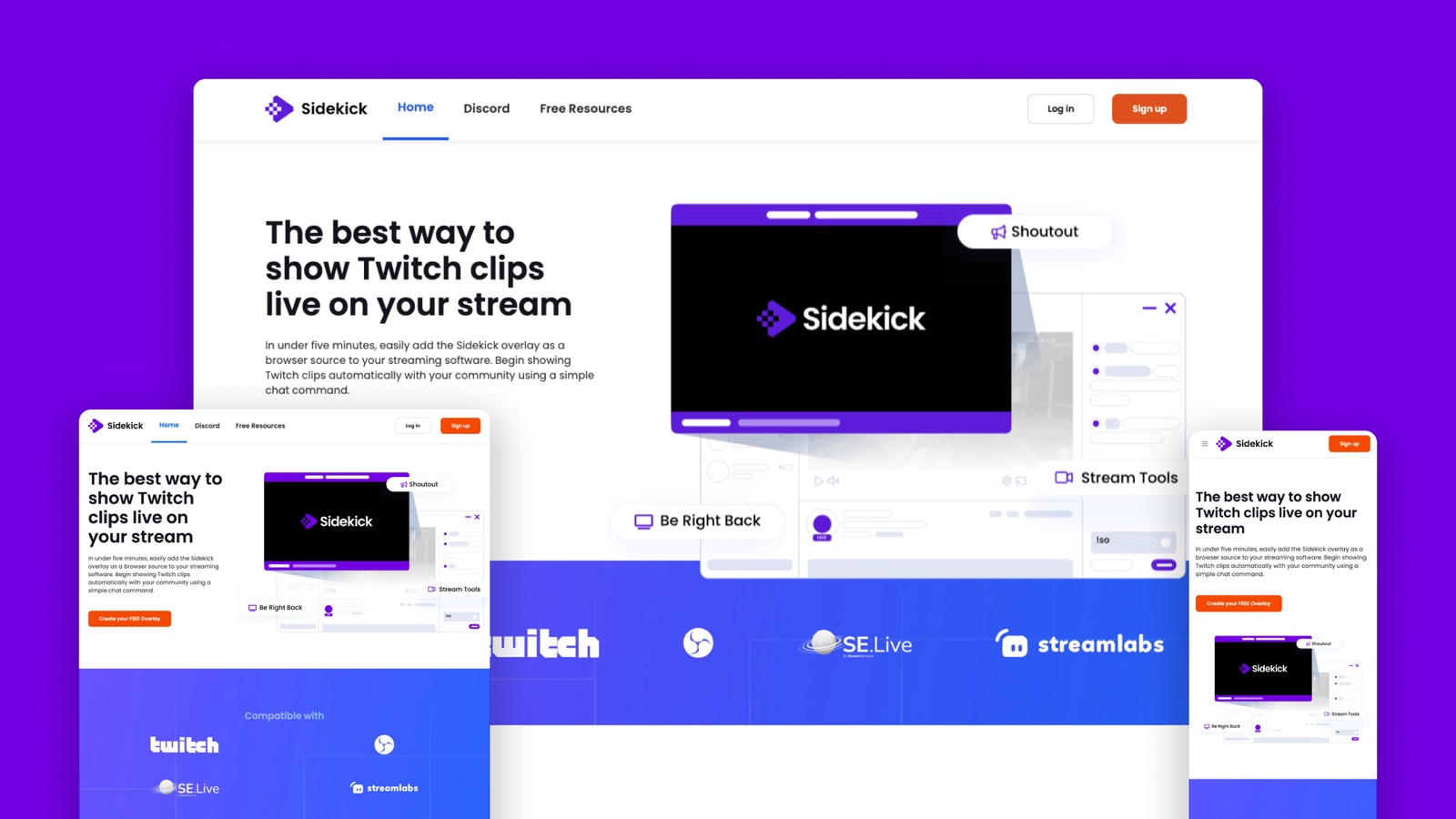The relaunched sidekick marketing site